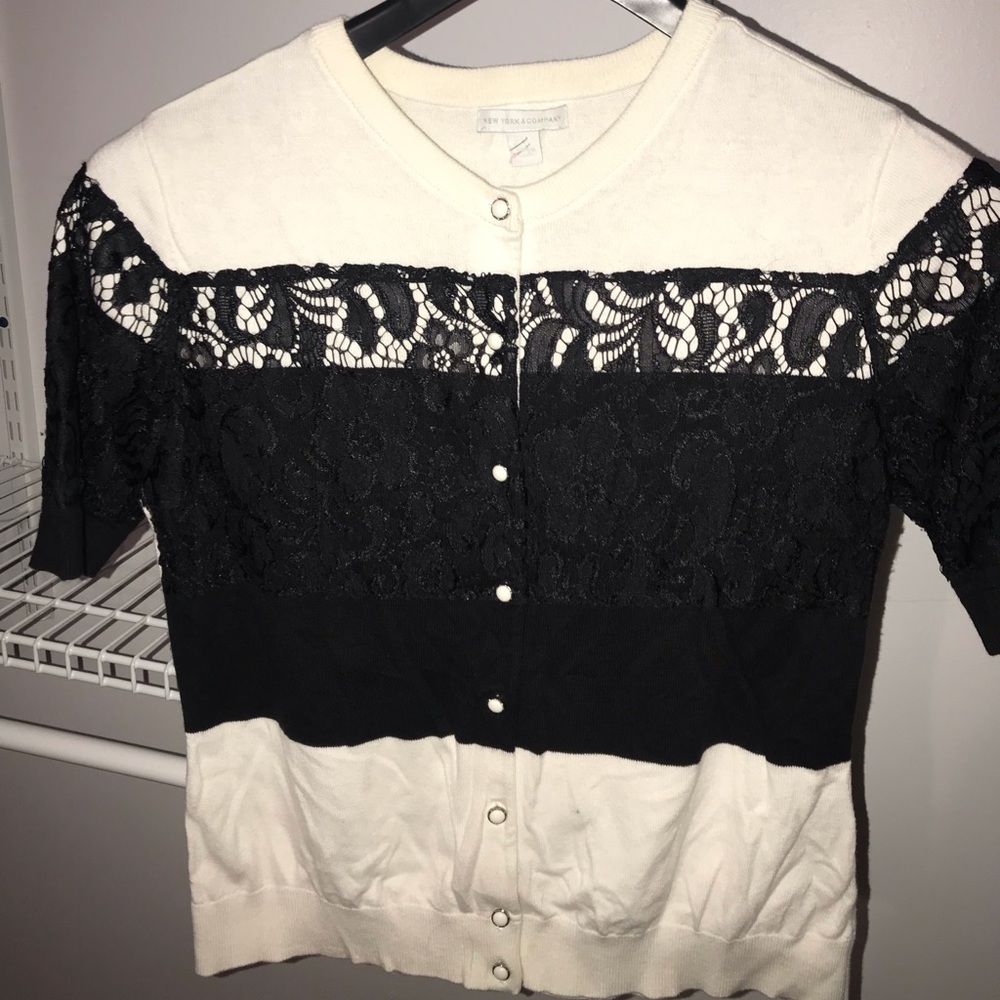 Button up short sleeve cardigan by NY&Company